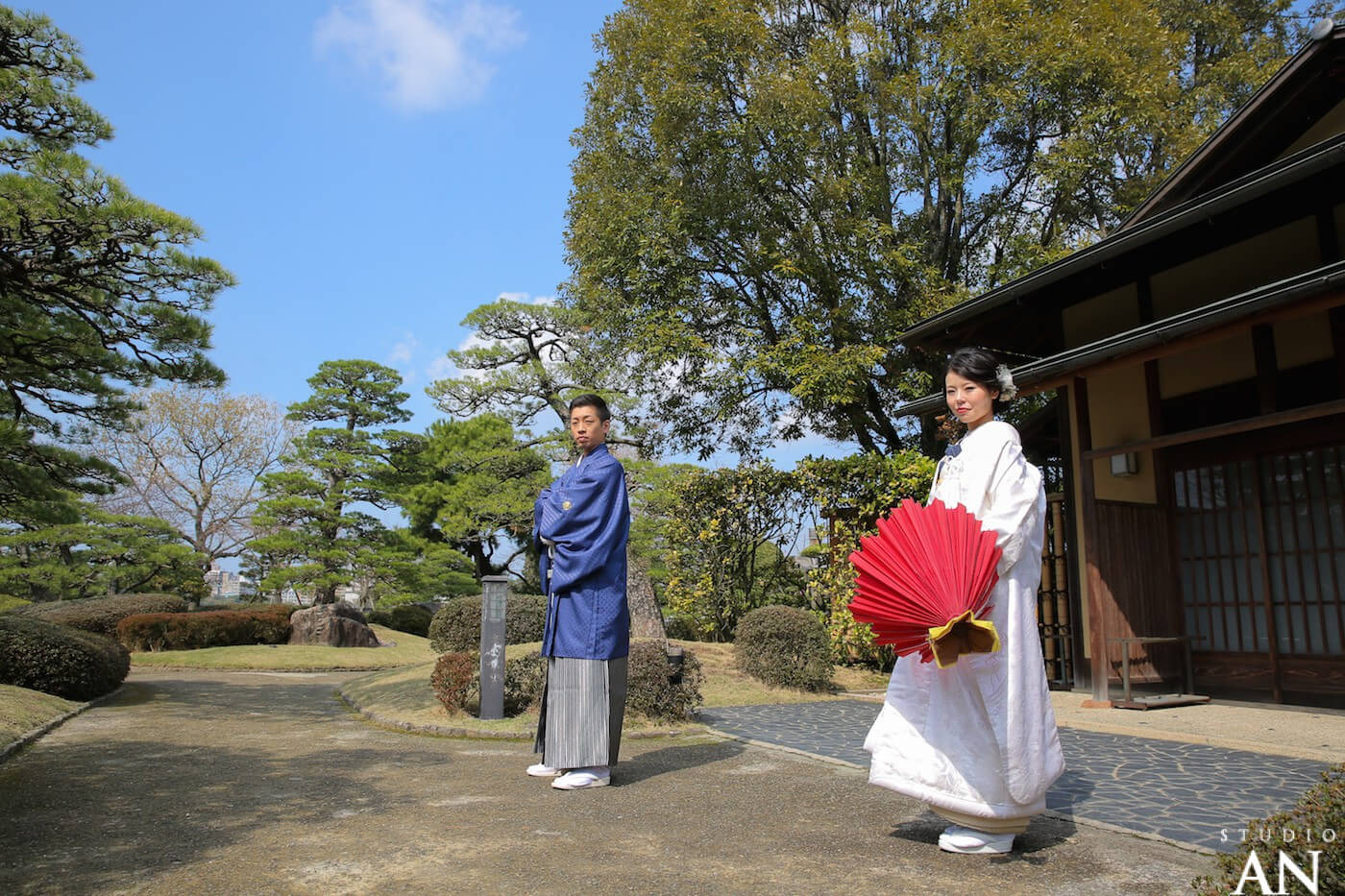 晴天!大濠日本庭園