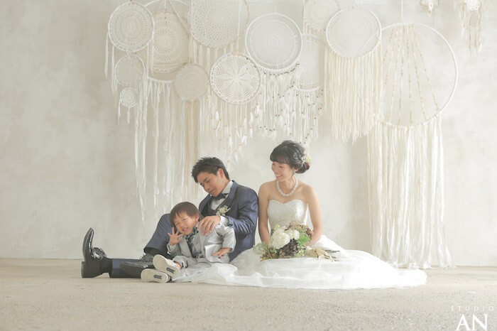 子供と残す結婚写真